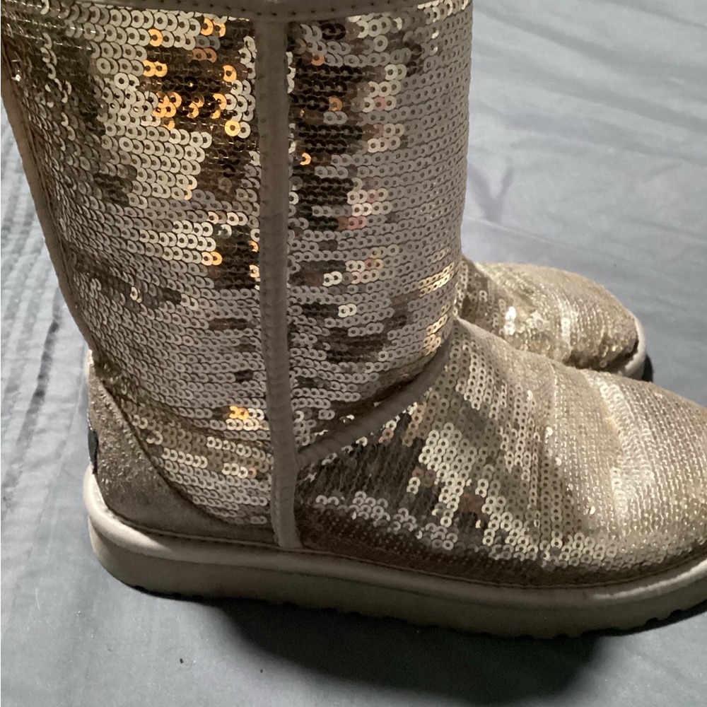 Gold sequin Ugg boots